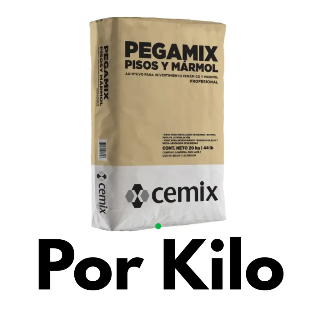 Pegazulejo Pegamix Pisos y Mármol, Blanco, Por Kilo, Cemix [5007]