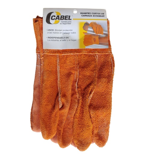[7501040300837] Guantes Cortos De Carnaza, Estándar, Cabel [7501040300837]