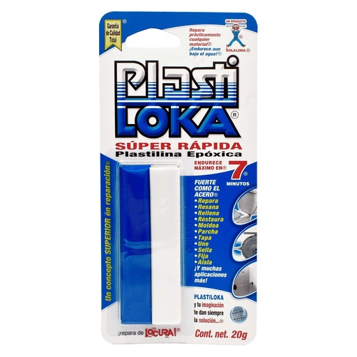 [7501102631206] PlastiLoka 20 g, Azul Super Rápida [7501102631206]