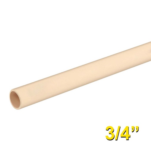 [TU34CPVCPM] Tubo 3/4" (19 mm) De CPVC, Por Metro [TU34CPVCPM]
